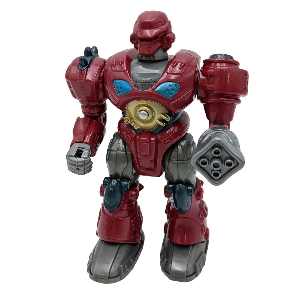 Cybtronix MARS 7" Walking Robot Action Figure HAP-P-KID Red Gold Blue